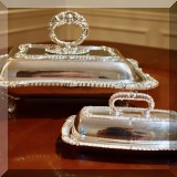 S15. Silverplate butter dishes. 